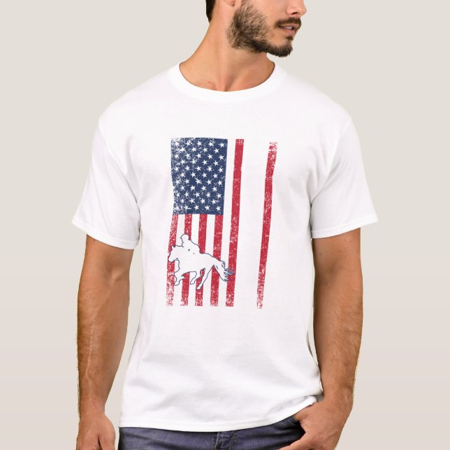 Camiseta Bandera Americana Ecuestre de Estados Unidos Cabal (Anverso)