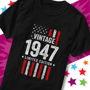 Camiseta Bandera Americana Edición Limitada Estrellas Vinta