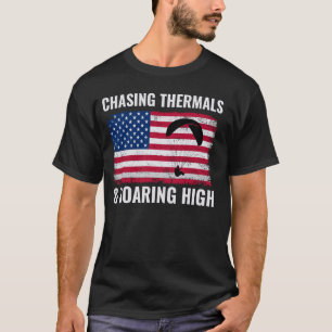 Camiseta Bandera Americana EE.UU. Piloto de parapente Pat
