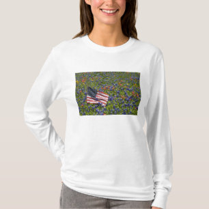 Camiseta Bandera americana en campo de Bonetas Azules, 2