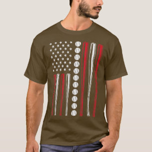 Camiseta Bandera Americana equipo de béisbol regalo Hombres