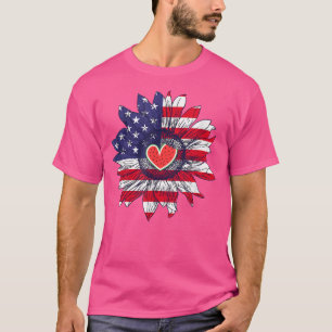 Camiseta Bandera Americana Estados Unidos sandía girasol 4
