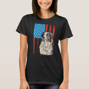 Camiseta Bandera Americana Estadounidense Perro Patriótico 