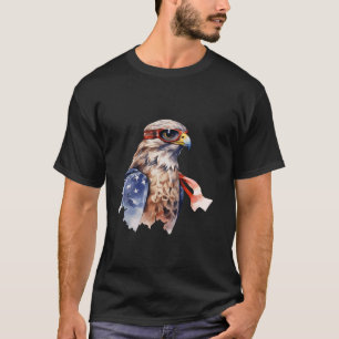Camiseta Bandera Americana Falcon Patriotic Eagle USA Birde