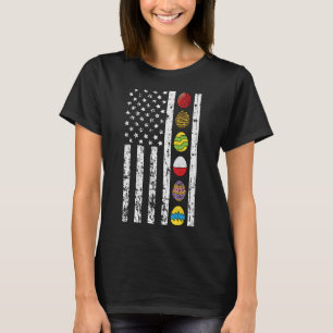 Camiseta Bandera americana feliz patriota de caza de huevos