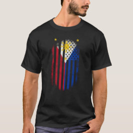 Camiseta Bandera americana filipina Filipinas y los