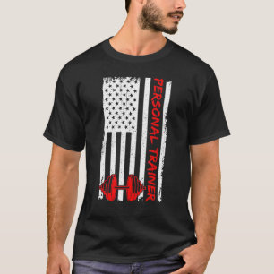 Camiseta Bandera Americana Formación Personal Salud Y Fitne