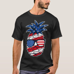 Camiseta Bandera Americana Fruta Jugo Tropical Patriótico P