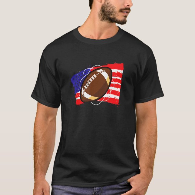 Camiseta Bandera Americana Fútbol Spor Nacional de Rugby (Anverso)