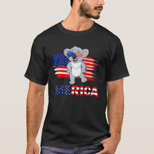 Camiseta Bandera Americana Gafas De Sol Patriótico 4 De Jul