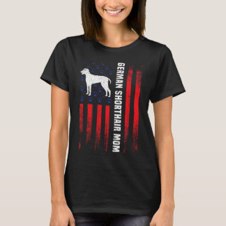 Camiseta Bandera americana German Shorthair Pointer Mom Gid
