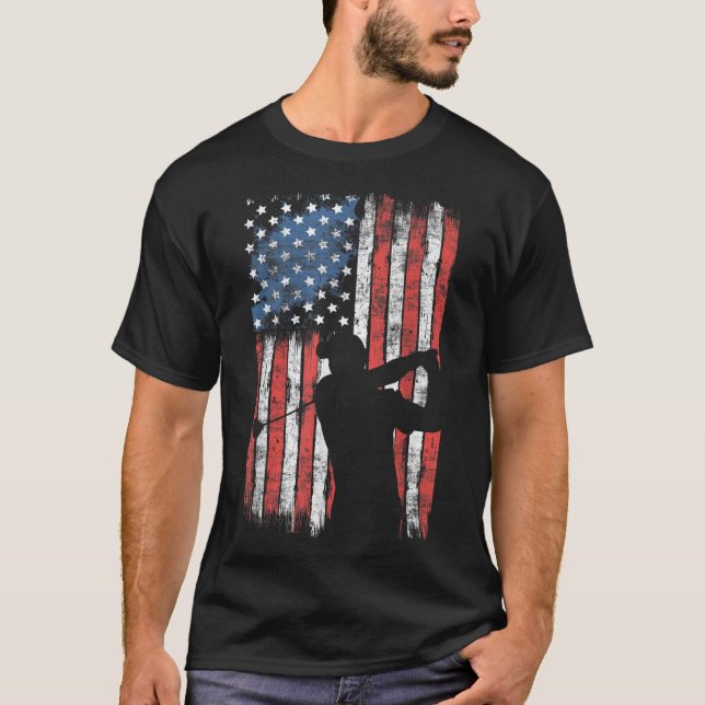 Camiseta Bandera Americana Golf Estados Unidos 4 de julio H (Anverso)
