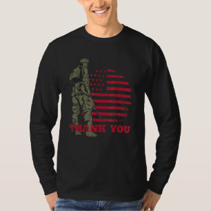 Camiseta Bandera Americana Gracias Veteranos Orgulloso Vete