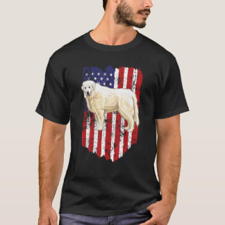 Camiseta Bandera Americana Gran Pirineo 4 De Julio Estados 