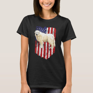 Camiseta Bandera Americana Gran Pirineo 4 De Julio Estados 