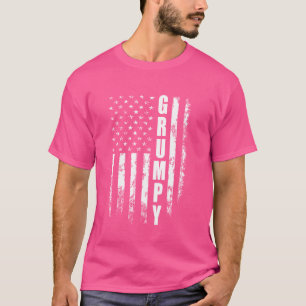 Camiseta Bandera Americana Gruñona 4 de Julio Navideña Vint