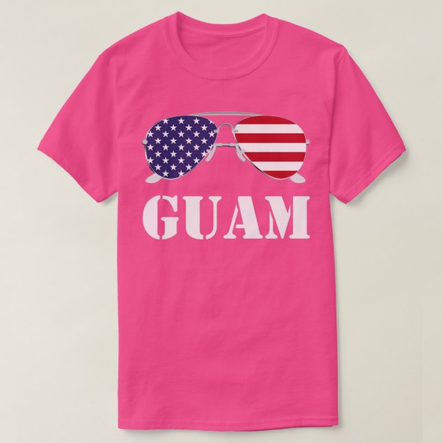 Camiseta Bandera americana Guam Gafas de sol Patriótico (Diseño del anverso)