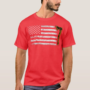 Camiseta Bandera Americana Hatchet Funny Ax Lover