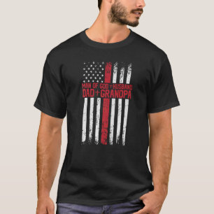 Camiseta Bandera Americana Hombre De Dios Esposo Papá Abuel