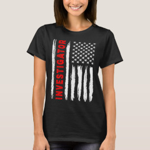 Camiseta Bandera Americana Investigadora Bandera Estadounid