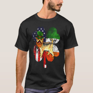 Camiseta Bandera americana irlandesa Yorkshire Terrier