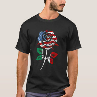 Camiseta Bandera americana italiana para italoamericano