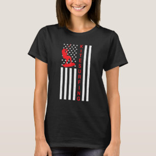 Camiseta Bandera Americana Kite Patriótico Kitesurfer Usa K