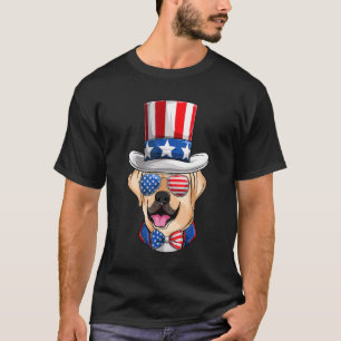 Camiseta Bandera Americana Labrador Lab Poppy Cuarto De Jul