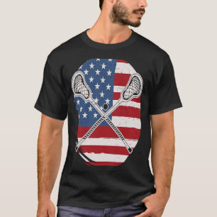 Camiseta Bandera Americana Lacrosse LAX Player US Flag LAX