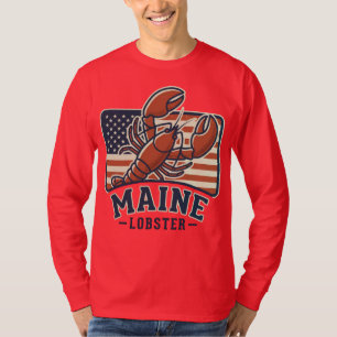 Camiseta Bandera Americana Langosta de Maine