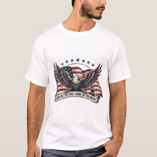 Camiseta Bandera Americana Libre Águila Patriótica 