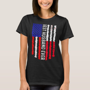 Camiseta Bandera Americana Malta Bandera Mejor Esposo Famil