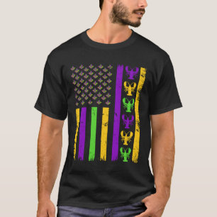 Camiseta Bandera Americana Mardi Gras Costume Mardi Gras Cr
