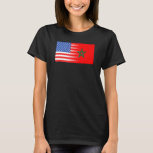 Camiseta Bandera Americana Marroquí Marruecos