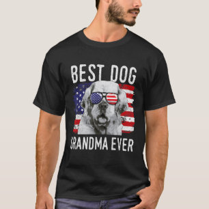 Camiseta Bandera Americana Mejor Abuela Perro Ever Clumber 