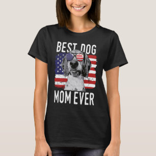 Camiseta Bandera Americana Mejor Mamá de Perro Treeing Walk