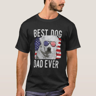 Camiseta Bandera Americana Mejor Papa Perro Nunca Grandes P