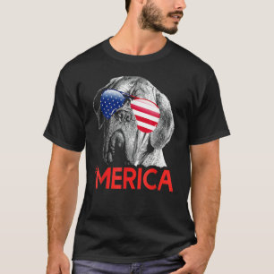 Camiseta Bandera Americana Merica Dogue De Bordeaux 4 De Ju