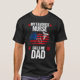 Camiseta Bandera Americana Mi Enfermera Favorita Me Llama P