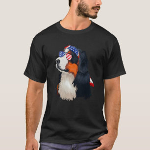 Camiseta Bandera americana montañesa gráfica Perro 4 de jul