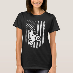 Camiseta Bandera Americana Motocross Braap Dirt Bike Off Ro