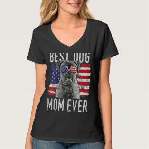 Camiseta Bandera Americana Mujer Mejor Madre Perro Jamás Pe