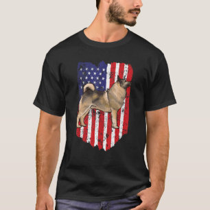 Camiseta Bandera Americana Norwegian Elkhound 4 De Julio Us