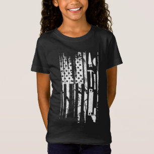 Camiseta Bandera Americana Obra de madera de regalo Carpint