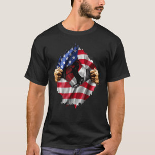 Camiseta Bandera Americana Oculta 11º Regimiento de Caballe