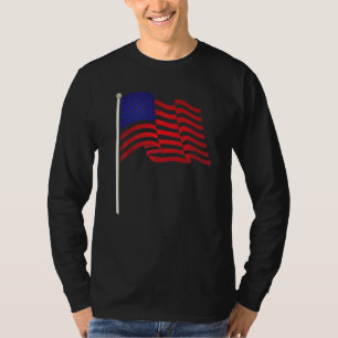 Camiseta Bandera Americana ondeando patriotas norteamerican