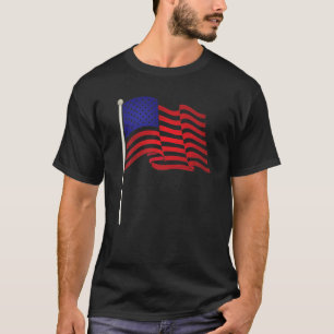 Camiseta Bandera Americana ondeando patriotas norteamerican