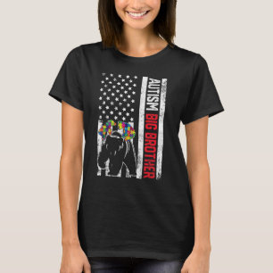 Camiseta Bandera Americana Oso Hermano Mayor Conciencia del