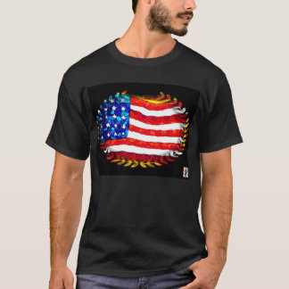 Camiseta bandera americana oval