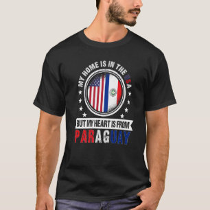 Camiseta Bandera Americana Paraguaya Corazón Paraguay Ameri